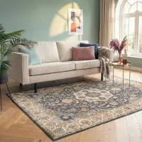 FRAAI Tapis vintage - Imagine Medallion Rustique | 160x230 cm | Rectangulaire | Pile courte