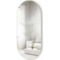 Umbra miroir Hubba Pill, miroir mural, verre, laiton, 92 x 45 cm, 1023468-104