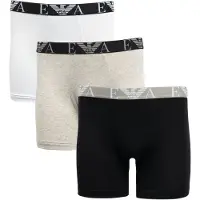 Emporio Armani pour homme. EM000261_AF20668 Set 3 Boxers Spandex noir (XXL), Blanc, Homewear, Gris, Coton