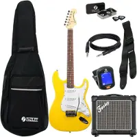 Fazley Classic Series FST118 Yellow - pack débutant guitare électrique