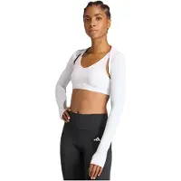 Adidas Power Essentials Workout Contour Shrug Sports Top Blanc 2XS Femme