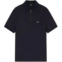 Armani Exchange pour homme. XM002372AF21936UB101 Polo marine profond (S), Casuel, Viscose, Manche courte