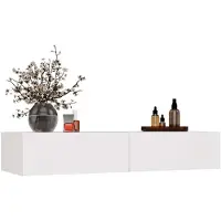 Super Merchant Toilette suspendue MIKA 110 cm 2 tiroirs pour chambre BLANC
