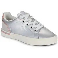 Pepe Jeans pour femme/filles. PGS300004 Trainers Kenton Galactic silver (37), Argenté, Plat, Lacets, Casuel, mode enfantine
