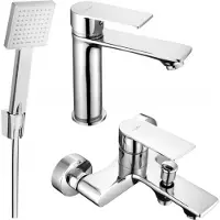 Mexen Royo R45 Mélangeur lavabo et baignoire avec accessoires, chrome (72203R45-00)