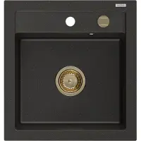 Mexen Vito Vito 1 bac en granit 520x490 mm, noir/or métallisé, + siphon or (6503521000-75-G)