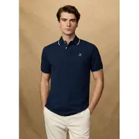 Hackett Heritage Tipped Short Sleeve Polo Bleu 2XL Homme