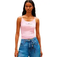 Tommy Hilfiger Script Sleeveless Top Rose S Femme