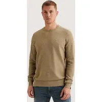PME Legend Pull-over 'Pullover in cotton/modal with ribbed collar' beige foncé