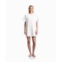 Emporio Armani pour femme. EW004078_AF20244 Robe blanche simple (XS), Casuel, Coton, Beachwear, Manche courte