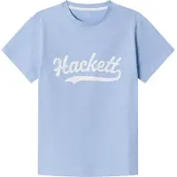 Hackett London pour garçon. HK5000020 Tee-shirt à logo bleu (Y15), Coton, Classique, Manche courte, mode enfantine