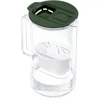 Wessper Carafe filtrante Glas verte 2 L avec affichage LED + 1 filtre Aquamax