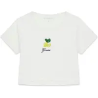 GUESS T-shirt court Fille Pure White