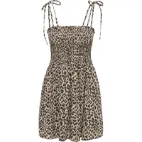 ONLY Robe d’été 'ONLEmmia' beige / noisette / noir