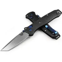 Benchmade Couteau pliant Bailout M390 Satin, Carbon Fiber