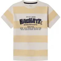 Hackett Festival Stripe Short Sleeve T-shirt Beige 9 Years Garçon