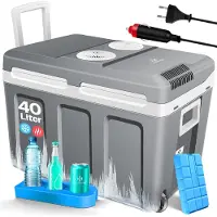 Kesser Glacière de 40 litres sur roulettes, 12V/230V, àThermoélectrique, classe énergétique A++, avec mode ECO