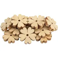 Colorations - Décoration florale en bois - 20 pièces