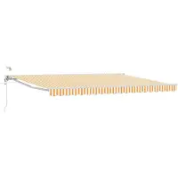 vidaXL Store électrique rétractable jaune et blanc 4,5 × 3 m