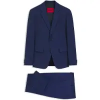 HUGO Costume deux pièces Slim en laine mélangée
