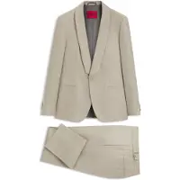 HUGO Costume Slim en twill de lin