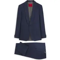 HUGO Costume Slim en twill de lin