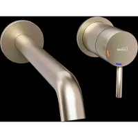 Blaufoss Round 2.0 EcoStart robinet de lavabo encastré Brushed Champagne Gold incl élément intégré