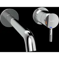 Blaufoss Round 2.0 EcoStart robinet de lavabo encastré chrome brillant incl élément intégré