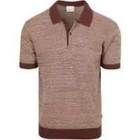 KnowledgeCotton Apparel Polo en maille Chocolat Marron taille XXL