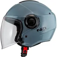 Nzi Civic Solid Noveau Open Face Helmet Bleu,Gris S