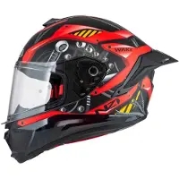 Nzi Wake Stream Booster Stripes Full Face Helmet Noir XS