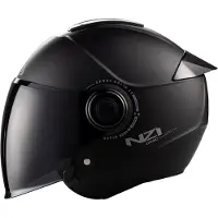 Nzi Civic Stream Solid Noveau Clear+tinted Open Face Helmet Noir 3XL