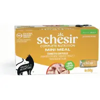 Schesir lot économique 24x50g Thon avec poulet Complete Nutrition en Gelée Pâtée pour chat