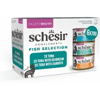 Schesir Compléments en bouillon 6 x 70 g pour chat