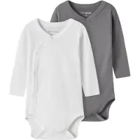 TWO SOON Barboteuse / body gris / blanc