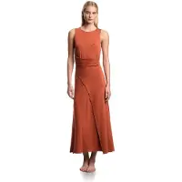 Emporio Armani pour femme. EW003413_AF20240 Robe orange (S), Casuel, Viscose, Sans manches / bretelles