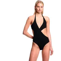 Emporio Armani pour femme. EW003274_AF20238 Maillot de bain Black Texture (XL), Noir, Beachwear, Polyester