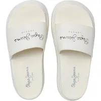 Pepe Jeans pour femme. PLS700001 Sandales Bella Log blanches (38), 1 à 3 cm, Aucun, Casuel