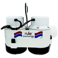Rule Pumps 7700gph Evacuator Pump 12v Blanc