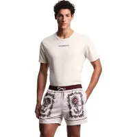 Emporio Armani pour homme. EM000583_AF20435 Maillot de bain imprimé beige (S), Beachwear, Polyester