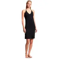 Emporio Armani pour femme. EW004085_AF20255 Robe de plage noire (M), Casuel, Polyamide, Sans manches / bretelles