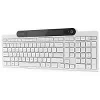 Lenovo 800, Taille réelle (100 %), Sans fil, Bluetooth, Touches à touches à ressort, Blanc