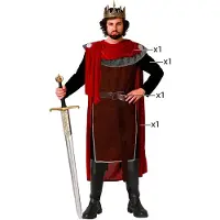 Atosa Costume De Roi Médiéval Pour Homme