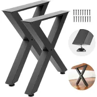 Vevor Pieds de Table en Forme de X 750x760 mm Lot de 2