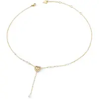 GUESS Collier Femme Guess Beloved Jubn06007jwygt/U - Design En Y Acier Doré Avec C?Ur Pavé Et Perles De Culture