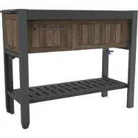 Keter Partystation - table de fête extensible avec espace de rangement, plateau en HPL