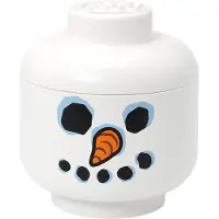 LEGO 40320823 Tête de rangement STORAGE HEAD SNOWMAN, L, blanche
