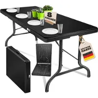 Kesser Buffet pliable en plastique, dimensions 183x76 cm, pour 8 personnes, avec poignée de transport et housse