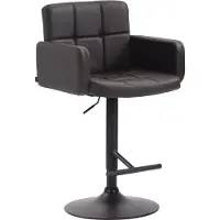CLP Tabouret de bar Los Angeles, réglable en hauteur et pivotant | Couleur : marron. Structure : noire