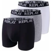 Replay Basic Cuff Logo Hommes Boxer-short Lot de 3 I101102-N174
